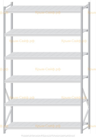 Стеллаж MS Pro Z 3000x1800x600 (6 ярусов)