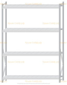 Стеллаж MS Pro Z 2500x1800x400 (4 яруса)