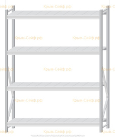 Стеллаж MS Pro Z 2000x1500x400 (4 яруса)