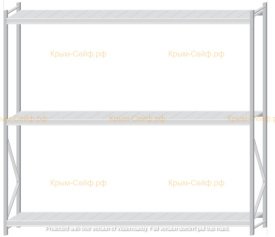 Стеллаж MS Pro Z 2500x2700x500 (3 яруса)