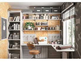 Гардеробная система ПРАКТИК Home Мастерская 1 белая