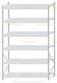 Стеллаж MS Pro Z 3000x1800x800 (6 ярусов)