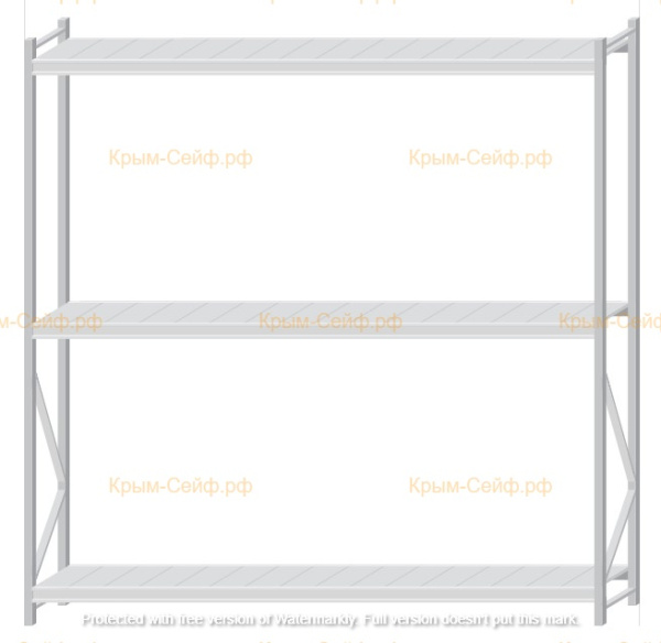 Стеллаж MS Pro Z 2500x2400x500 (3 яруса)