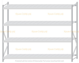 Стеллаж MS Pro Z 2000x2400x600 (4 яруса)