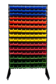 Стеллаж с пластиковыми ящиками 1801-4/11/0