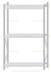 Стеллаж MS Pro Z 2000x1200x400 (3 яруса)