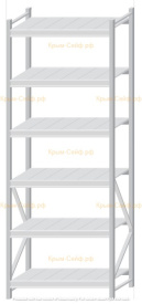 Стеллаж MS Pro Z 2500x900x600 (6 ярусов)