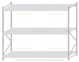Стеллаж MS Pro Z 2000x2400x1000 (3 яруса)