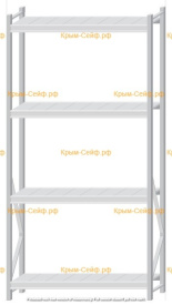 Стеллаж MS Pro Z 2500x1200x400 (4 яруса)