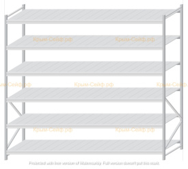 Стеллаж MS Pro Z 2500x2700x1000 (6 ярусов)