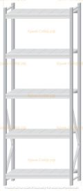 Стеллаж MS Pro Z 2500x900x400 (5 ярусов)