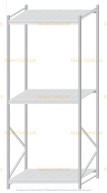 Стеллаж MS Pro Z 3000x1200x1000 (3 яруса)