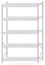 Стеллаж MS Pro Z 3000x1800x800 (5 ярусов)