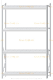 Стеллаж MS Pro Z 2500x1500x400 (4 яруса)