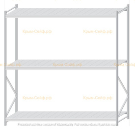 Стеллаж MS Pro Z 2500x2400x800 (3 яруса)