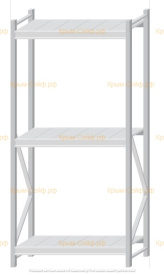 Стеллаж MS Pro Z 2000x900x500 (3 яруса)