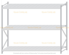 Стеллаж MS Pro Z 2000x2400x800 (3 яруса)