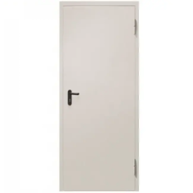 Дверь противопожарная 2080*780 мм (Правая, Серый (RAL 7035), с наличником, с порогом)