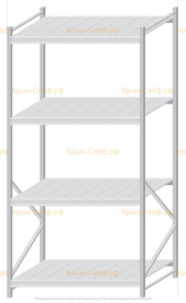 Стеллаж MS Pro Z 2500x1200x1000 (4 яруса)