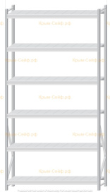 Стеллаж MS Pro Z 3000x1500x400 (6 ярусов)