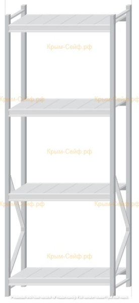 Стеллаж MS Pro Z 2500x900x500 (4 яруса)