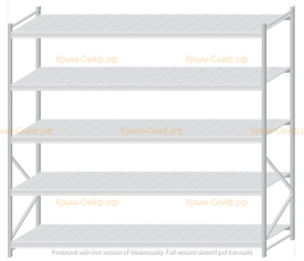 Стеллаж MS Pro Z 2500x2700x1000 (5 ярусов)