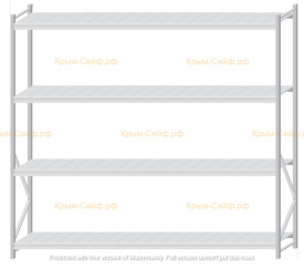 Стеллаж MS Pro Z 2500x2700x600 (4 яруса)