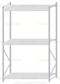 Стеллаж MS Pro Z 2500x1500x800 (3 яруса)