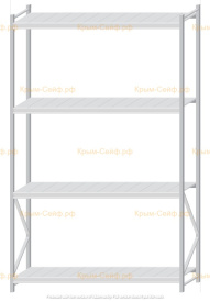 Стеллаж MS Pro Z 3000x1800x600 (4 яруса)