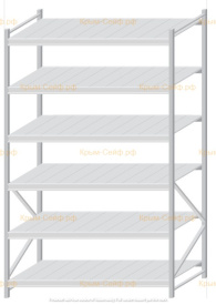 Стеллаж MS Pro Z 2500x1500x1000 (6 ярусов)