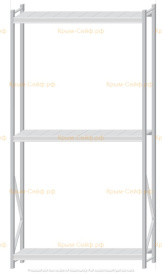 Стеллаж MS Pro Z 3000x1500x400 (3 яруса)