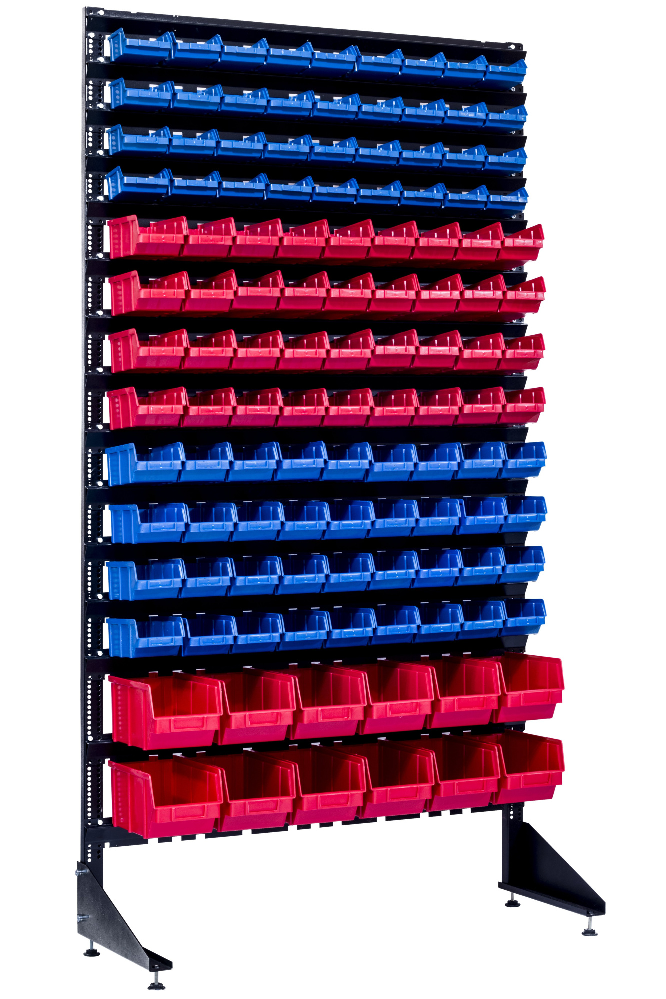 Стеллаж с пластиковыми ящиками 1801-4/8/2