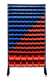 Стеллаж с пластиковыми ящиками 1801-3/9/2