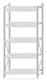 Стеллаж MS Pro Z 2000x900x500 (5 ярусов)