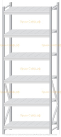 Стеллаж MS Pro Z 2500x900x500 (6 ярусов)