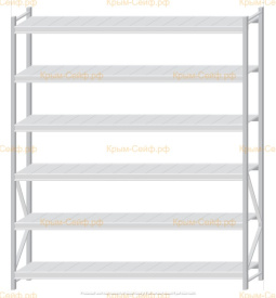 Стеллаж MS Pro Z 2500x2100x500 (6 ярусов)