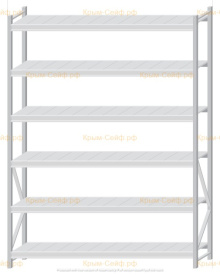 Стеллаж MS Pro Z 2500x1800x500 (6 ярусов)