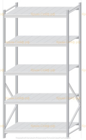 Стеллаж MS Pro Z 2500x1200x800 (5 ярусов)