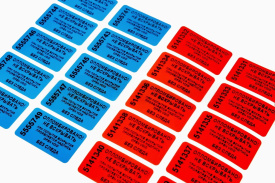 Пломба наклейка 20х35, номерная