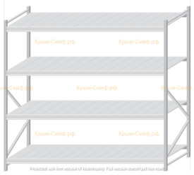Стеллаж MS Pro Z 2000x2100x1000 (4 яруса)