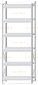 Стеллаж MS Pro Z 2500x900x400 (6 ярусов)