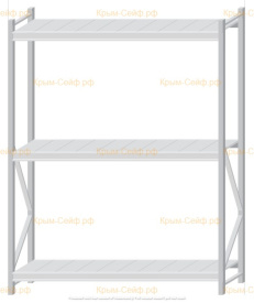 Стеллаж MS Pro Z 2000x1500x500 (3 яруса)