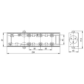 Корпус Armadillo (Армадилло) доводчика DCS.UN.BC/DA (25-100/140) AL (алюминий)