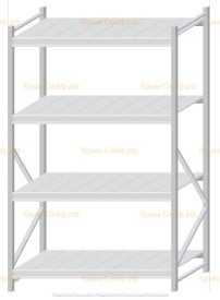 Стеллаж MS Pro Z 2000x1200x800 (4 яруса)