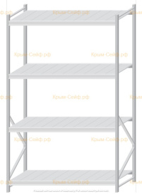 Стеллаж MS Pro Z 2500x1500x800 (4 яруса)