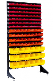 Стеллаж с пластиковыми ящиками 1801-7/4/3