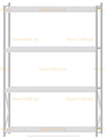 Стеллаж MS Pro Z 3000x2100x400 (4 яруса)