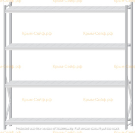 Стеллаж MS Pro Z 2500x2400x400 (4 яруса)