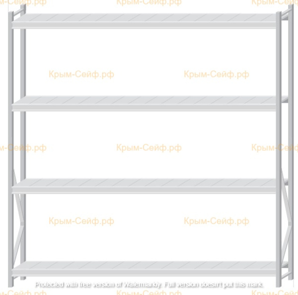 Стеллаж MS Pro Z 2500x2400x400 (4 яруса)