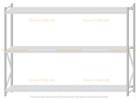 Стеллаж MS Pro Z 2000x2700x500 (3 яруса)